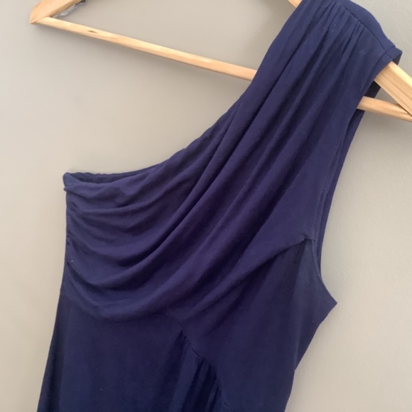 🦋3/$20 One Shoulder Midnight Blue Dress - Picture 3 of 12
